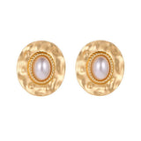 Womens Floral Pearl Alloy Earrings - 3243018 - Crazy Women is the Choice of millions