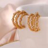 Four Layered Earrings | Gold Plated Earrings Pakistan