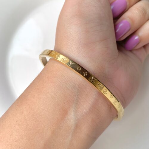 Stainless steel LV openable bracelet - Buy Online Pakistan | Crazy Women