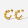 Zimer Twisted Hoop | Gold Plated Earrings Pakistan