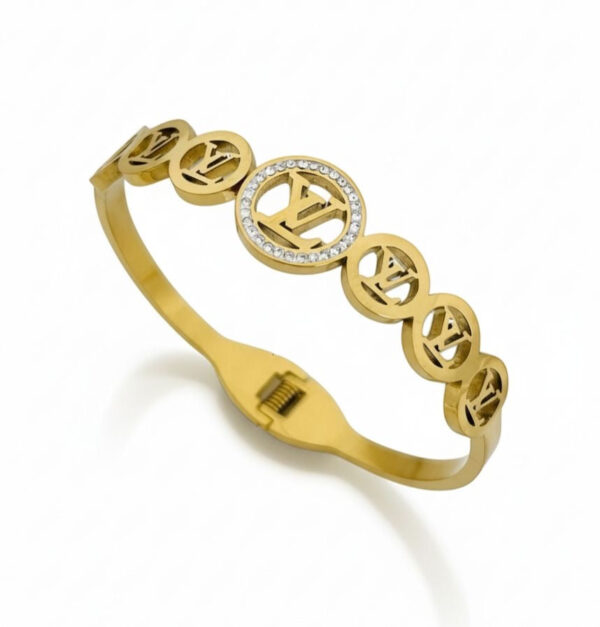 Lv Gold Bracelet Openable - Buy Online Pakistan | Crazy Women