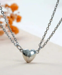 Silver Heart Necklace | Gold Plated Necklace Pakistan