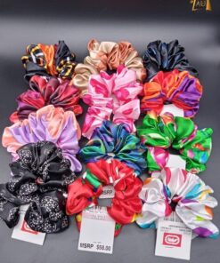 Colourful Scrunchies Pack Of 12 | Jewellery Set Pakistan