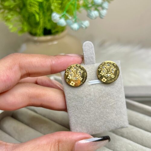 7FE7DFB8-EB33-476F-B912-DDA4924D031F Stainless steel Round Rhinestone Lv studs - Buy Online Pakistan | Crazy Women