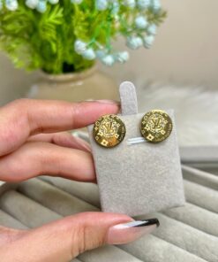Stainless steel Round Rhinestone Lv studs - Buy Online Pakistan | Crazy Women