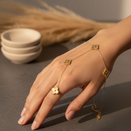 Gold Clover Hand Chain - Buy Online Pakistan | Crazy Women