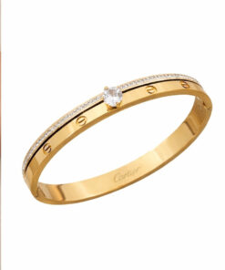 Cartier Center Stoned Bangle | Gold Plated Bracelet Pakistan