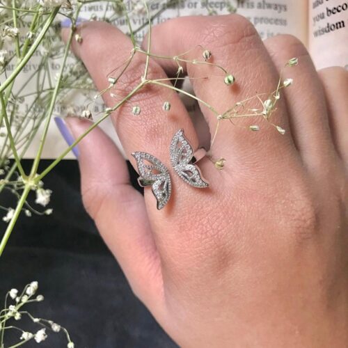 Butterfly Silver Ring - Buy Online Pakistan | Crazy Women
