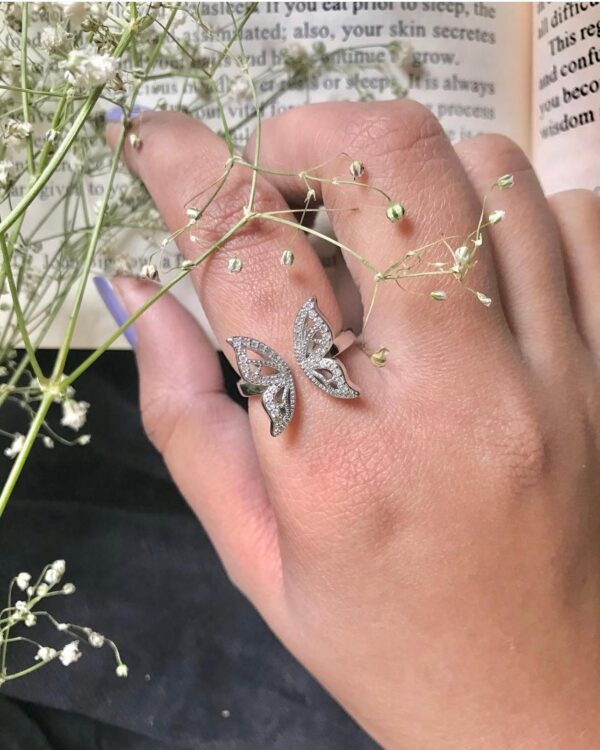 Butterfly Silver Ring - Buy Online Pakistan | Crazy Women