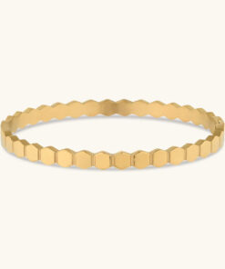 Honey Comb Bangle | Gold Plated Bracelet Pakistan
