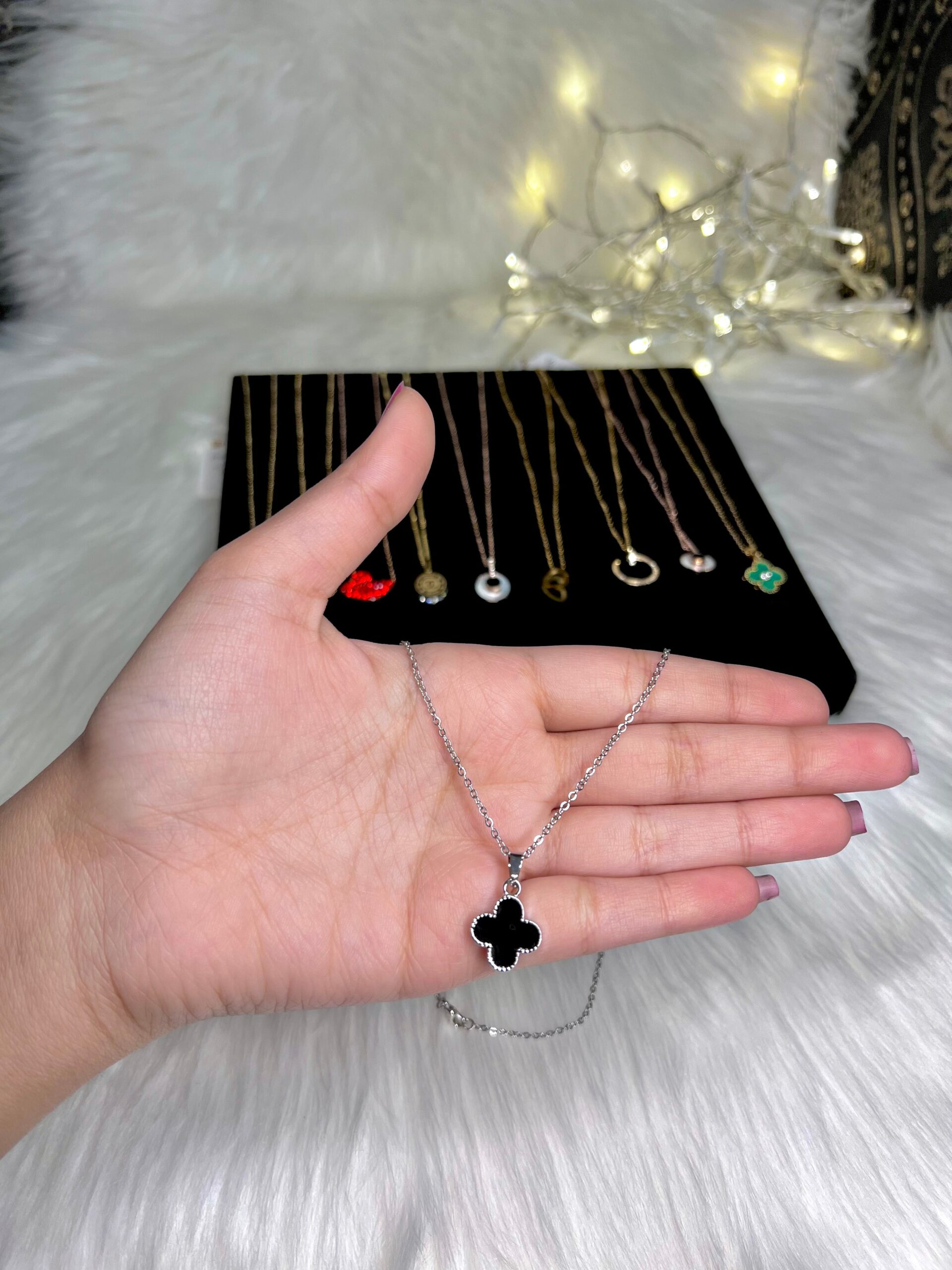 Vancleef Necklace ( Silver ) | Gold Plated Necklace Pakistan