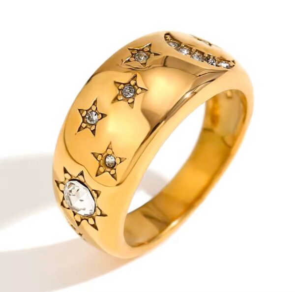 To the Moon And Back Gold Plated  Ring - Buy Online Pakistan | Crazy Women