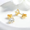 Silver Diamond Studs | Gold Plated Earrings Pakistan