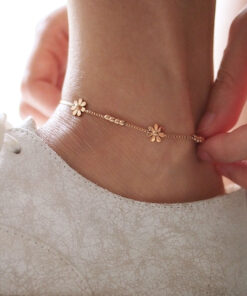 Daisy Flower Anklet/Bracelet | Gold Plated Anklet Pakistan