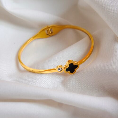 Stainless Steel Gold Van Cleef Bangle - Buy Online Pakistan | Crazy Women
