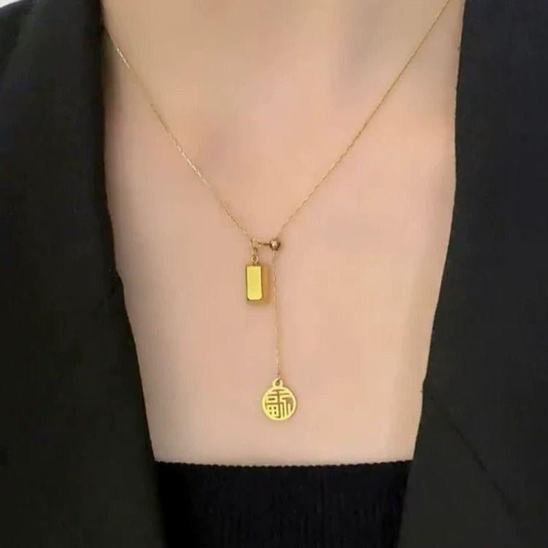Golden Bar Necklace | Gold Plated Necklace Pakistan
