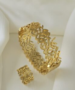 Leaf Bangle & Ring Set (Adjustable Ring) | Jewellery Set Pakistan