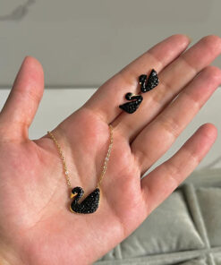 Stainless Swan Earring And Necklace Set | Jewellery Set Pakistan