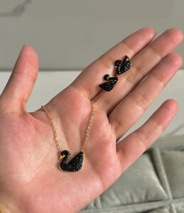 Stainless Swan Earring And Necklace Set | Jewellery Set Pakistan