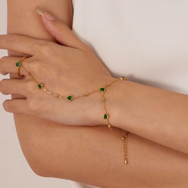 Emerald Zircon Hand Chain - Buy Online Pakistan | Crazy Women