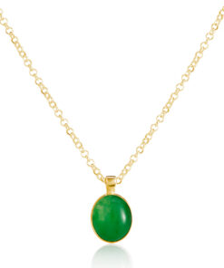 Green Moon Necklace | Gold Plated Necklace Pakistan
