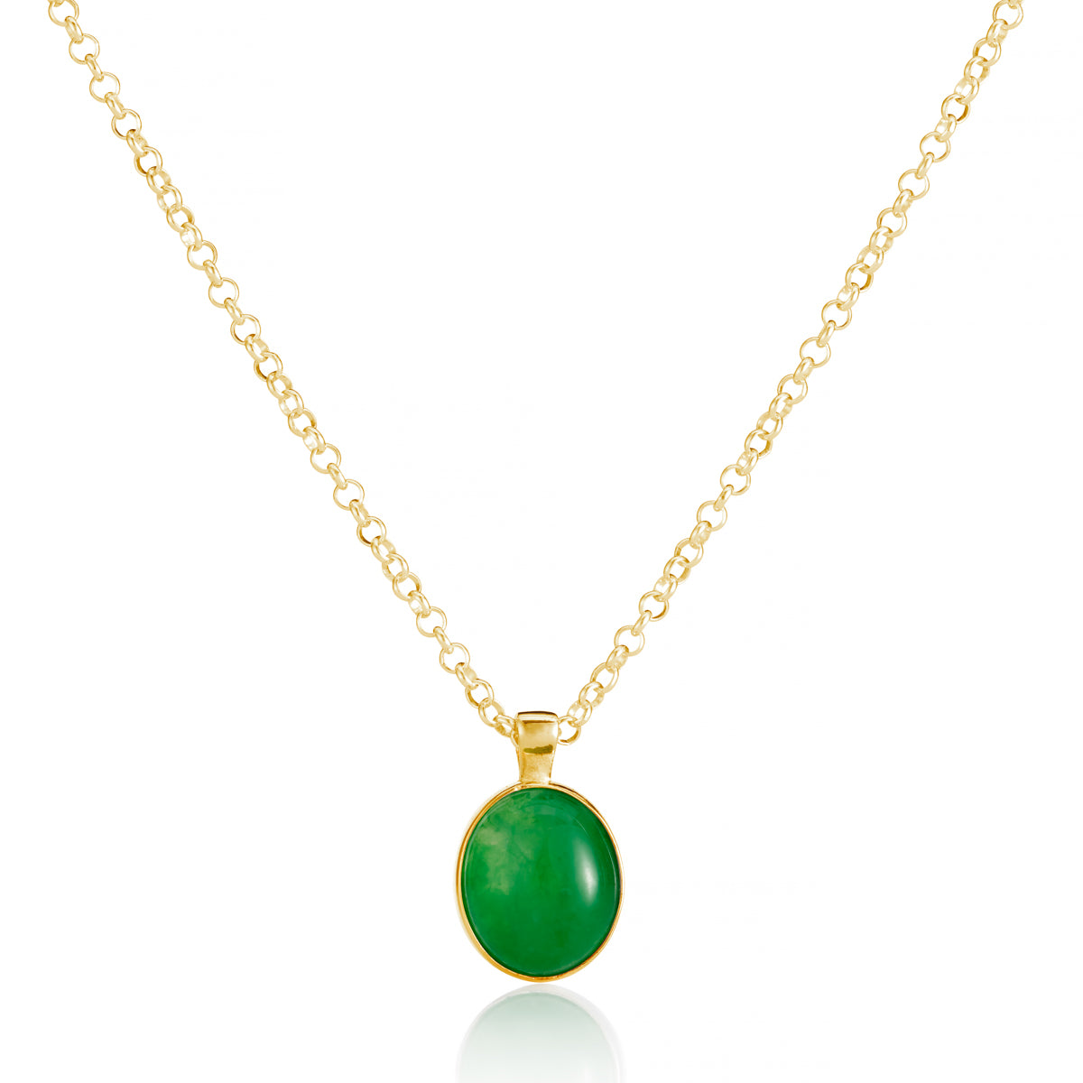Green Moon Necklace | Gold Plated Necklace Pakistan