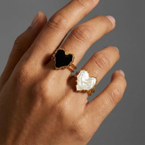 Heart Pearl Ring ( Adjustable) - Buy Online Pakistan | Crazy Women
