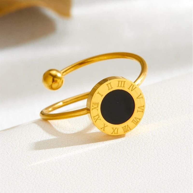 Black Round Adjustable Ring | Adjustable Ring Pakistan