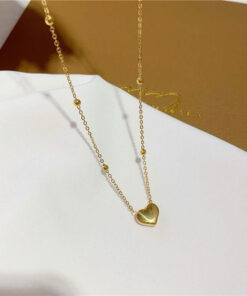 Stainless Steel Heart Necklace | Gold Plated Necklace Pakistan