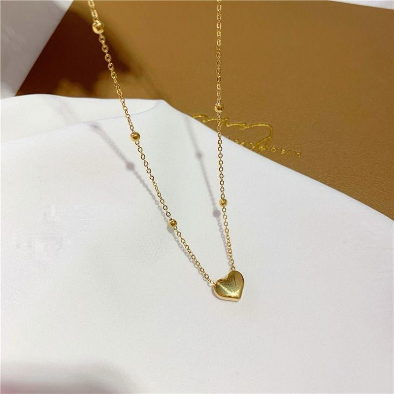 Stainless Steel Heart Necklace | Gold Plated Necklace Pakistan