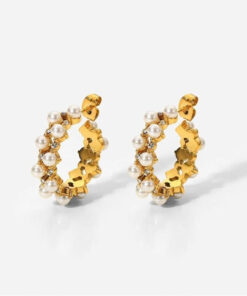 Aria Hoops | Gold Plated Earrings Pakistan