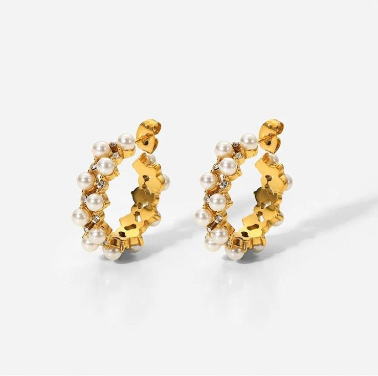 Aria Hoops | Gold Plated Earrings Pakistan