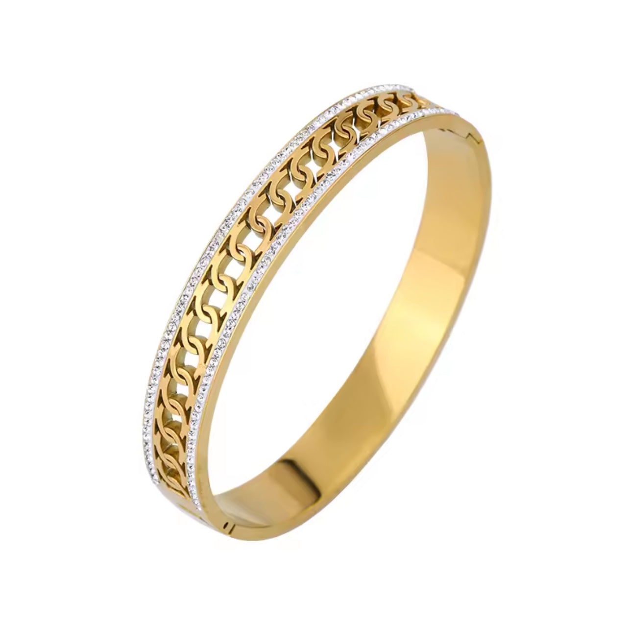 Chain Pattern Bangle | Gold Plated Bracelet Pakistan