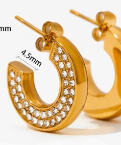Glint Mini CZ Hoop | Gold Plated Earrings Pakistan