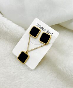 Black Square Set | Jewellery Set Pakistan