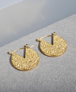 V Round Earring | Gold Plated Earrings Pakistan
