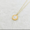 White Round Necklace | Gold Plated Necklace Pakistan