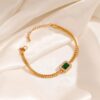 Emerald Snake Chain Bracelet | Gold Plated Bracelet Pakistan