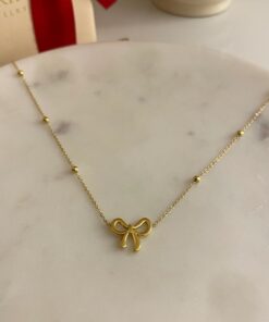 Ribbon Necklace | Gold Plated Necklace Pakistan