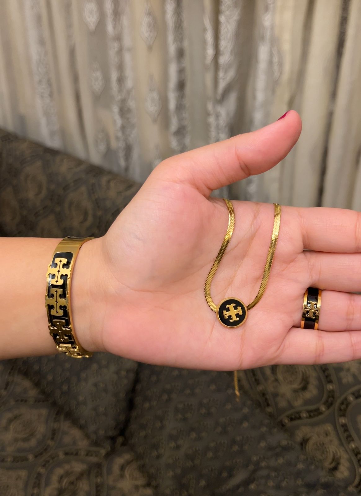 Black & Golden Tory set | Jewellery Set Pakistan