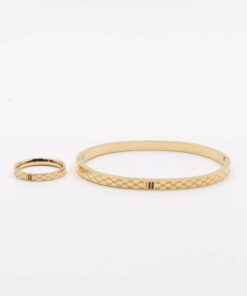 Red & Green Charm Bangle + Ring Set | Jewellery Set Pakistan