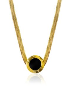 Black Moon Star Necklace | Gold Plated Necklace Pakistan