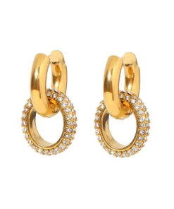 Rollo Hoops | Gold Plated Earrings Pakistan