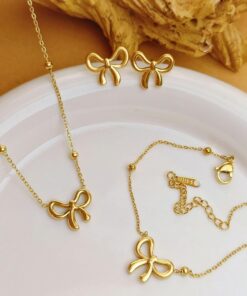 Bow Stainless Steel Set | Jewellery Set Pakistan
