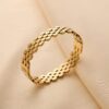 Damascus Bangle | Gold Plated Bracelet Pakistan