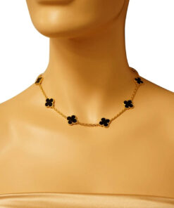 7 Leaf Clover Necklace | Gold Plated Necklace Pakistan