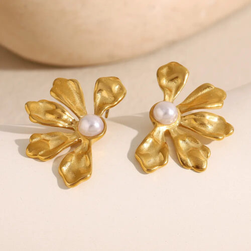 Half Flower Earrings - Buy Online Pakistan | Crazy Women