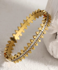 Spikey Bangle | Gold Plated Bracelet Pakistan