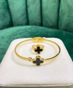 Clover Bangle + Ring Set | Jewellery Set Pakistan