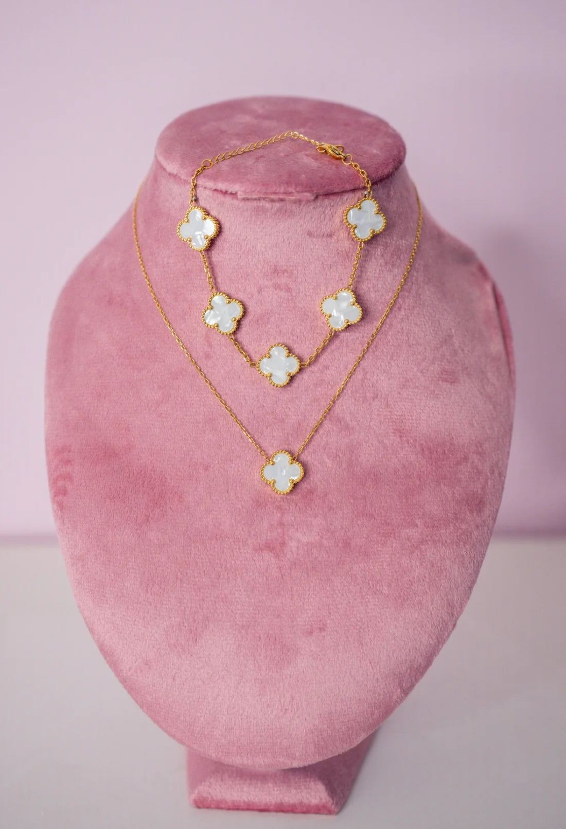 Lucky 4 Leaf Bracelet & Necklace Set | Jewellery Set Pakistan